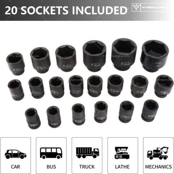 WIDMANN SOCKET AND IMPACT SET 26 PCS S
